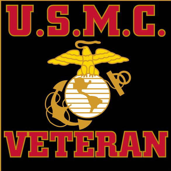 pin 6074 USMC Veteran w/ Marines insignia